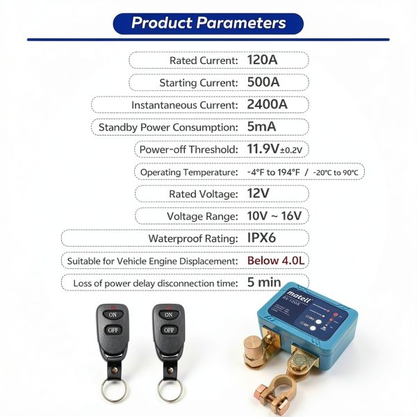 Matell BS-120X Remote Battery Disconnect Switch-2