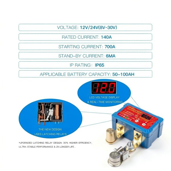 TAINECTC 12V 140A Battery Disconnect Switch for Cars Boats-2