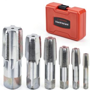 NPT Pipe Tap Set KBOISHA Steel Thread Forming Kit 1/8"-1"-0