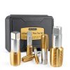 NPT Pipe Tap Set AMTOVL 6‑Piece Titanium‑Coated GCr15 Steel-6
