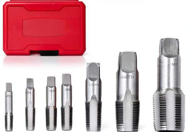 NPT Pipe Tap Set 6-Piece by Sanpyl Carbon Steel Hand Threading-5