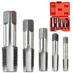Professional 5 Piece NPT Pipe Tap Set Miucoguier Steel Threading-0