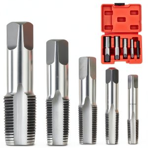 Professional 5 Piece NPT Pipe Tap Set Miucoguier Steel Threading-0