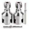 PVC Pipe Threader Kit RUNROTOO 2‑Piece Set for 1/2" & 3/4" Pipes-0