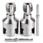 PVC Pipe Threader Kit RUNROTOO 2‑Piece Set for 1/2" & 3/4" Pipes-0