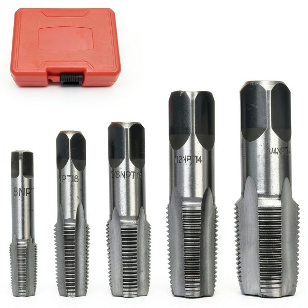 Professional 5 Piece NPT Pipe Tap Set Miucoguier Steel Threading-3