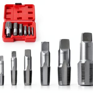 NPT Pipe Tap Set 6-Piece by Sanpyl Carbon Steel Hand Threading-0