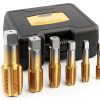 NPT Pipe Tap Set AMTOVL 6‑Piece Titanium‑Coated GCr15 Steel-0