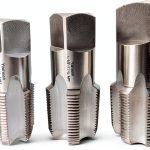 Yamesh NPT Pipe Tap Set Carbon Steel 1"-1½" Right Hand Three Piece-0